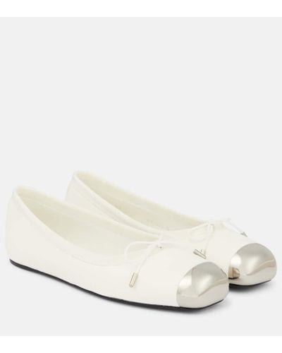 Alexander McQueen Leather Ballet Flats - White