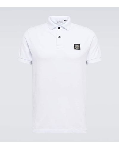 Stone Island Polo baumwolle, elastan - Weiß