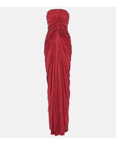 Rick Owens Radiance Cotton Jersey Bustier Gown - Red