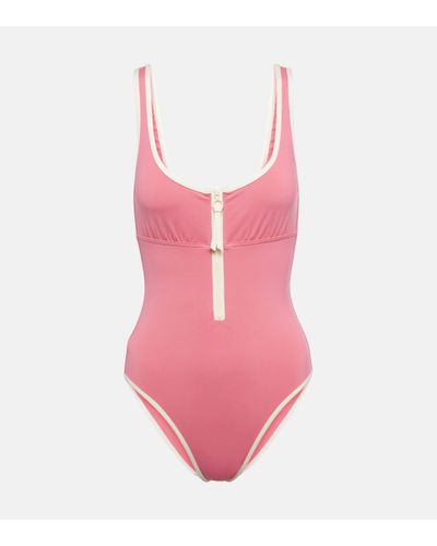 Eres Beatriz Zip-up Swimsuit - Pink