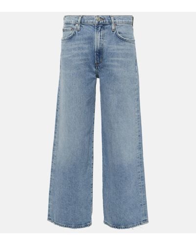 Agolde Harper Straight Cropped Jeans - Blue