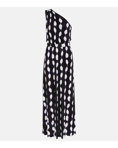 Diane von Furstenberg Asymmetric Kiera Maxi Dress - Black