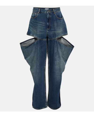 Area Jeans tapared con cut-out - Blu