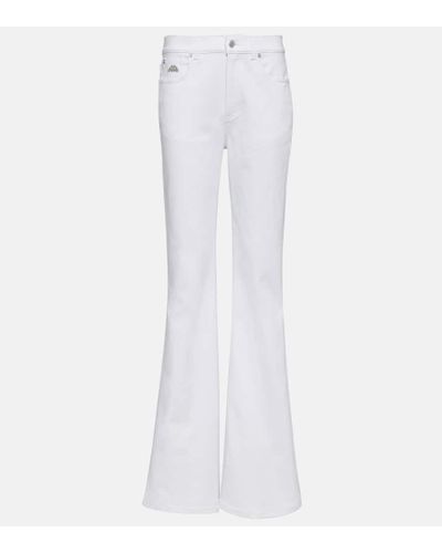 Alexander McQueen High-rise Flared Jeans - White