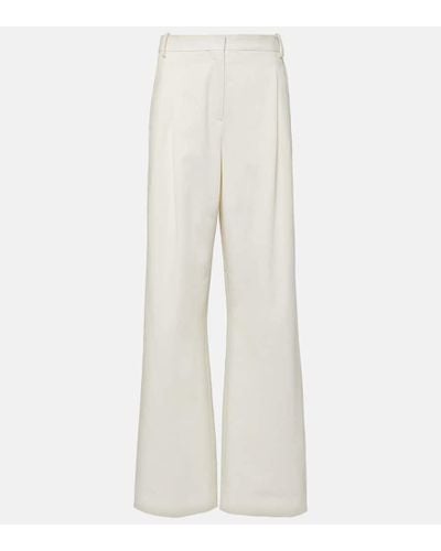 TOVE Liza High-rise Cotton Wide-leg Pants - White