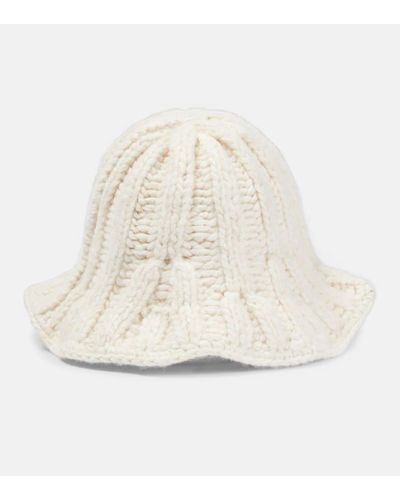 MM6 by Maison Martin Margiela Knit Bucket Hat - Natural