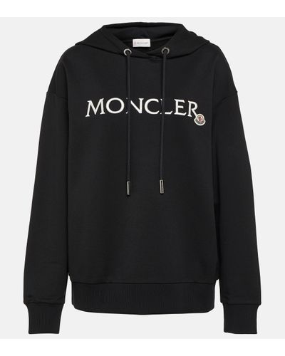 Moncler Cotton Jersey Hoodie - Black