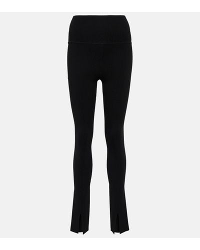 Victoria Beckham Body High-rise Split-cuff leggings - Black