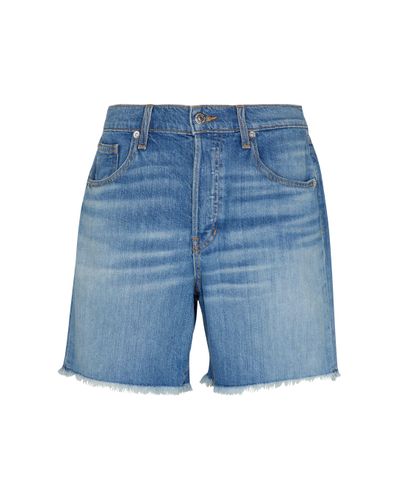 Veronica Beard Shiloh High-rise Denim Shorts - Blue