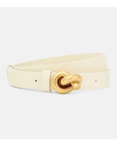 Bottega Veneta Guertel Knot aus Leder - Mettallic