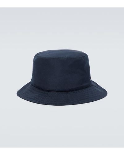 Kiton Cappello da pescatore con logo - Blu