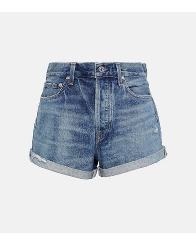 Citizens of Humanity Annabelle Denim Shorts - Blue