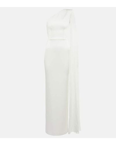 Alex Perry Marnel Satin-crepe Gown - White