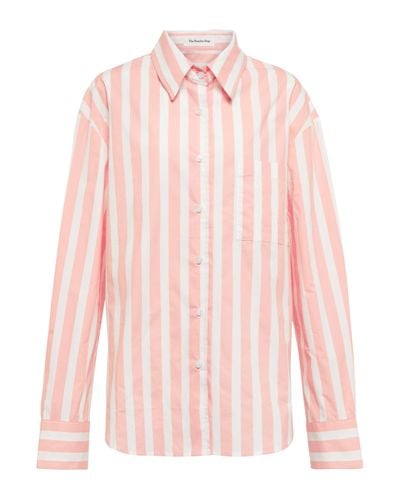 Frankie Shop Lui Striped Cotton Shirt - Pink