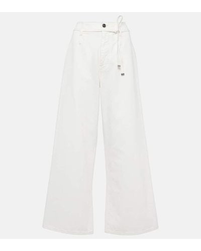 Etro Jeans anchos de tiro alto - Blanco