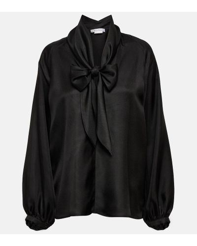 Max Mara Blusa Albenga de seda - Negro