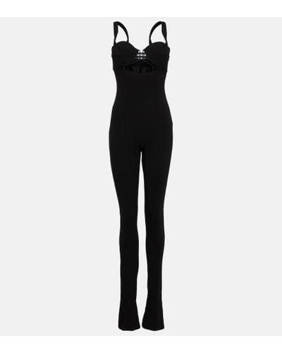 Jacquemus La Combinaison Bikini Wool-blend Jumpsuit - Black