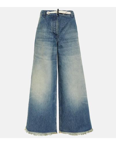 Moncler Genius X Palm Angels - Jeans a gamba larga - Blu