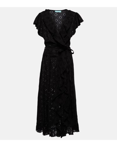 Melissa Odabash Brianna Embroidered Cotton Maxi Dress - Black
