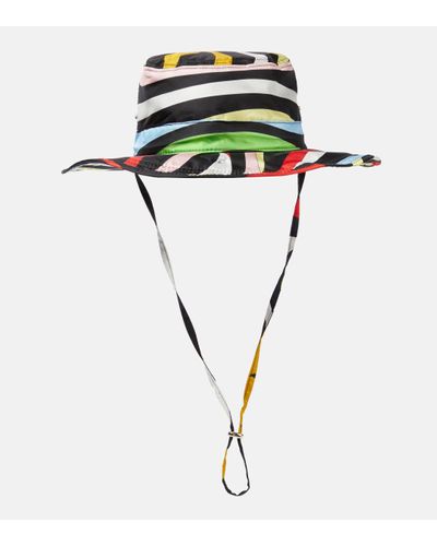 Emilio Pucci Marmo-print Silk Twill Bucket Hat - Multicolour