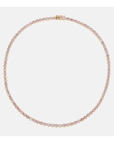 Mateo 14kt Gold Tennis Necklace With Sapphires - Natural