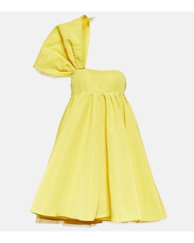 Nina Ricci Minikleid aus Taft - Gelb
