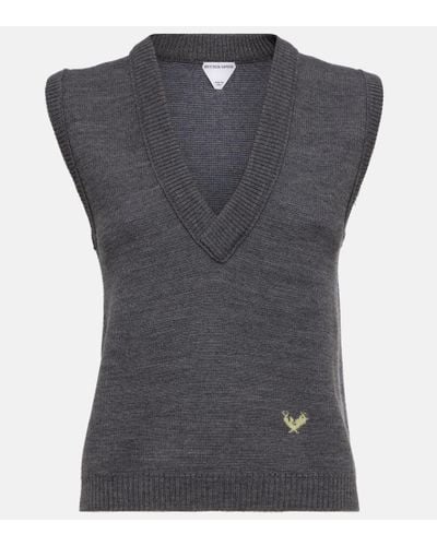 Bottega Veneta Wool Sweater Vest - Gray
