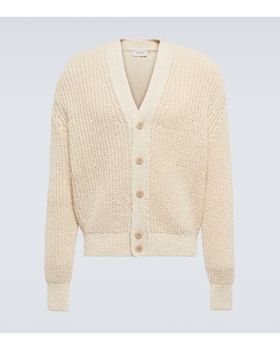 Lemaire Fisherman-knit Cotton Cardigan - Natural