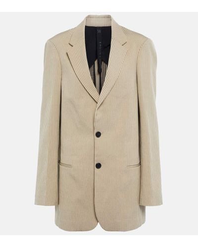 Petar Petrov Isaac Striped Cotton-blend Blazer - Natural