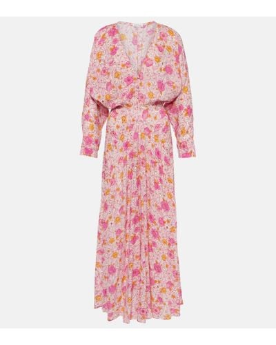 Poupette Ilona Floral Wrap Maxi Dress - Pink