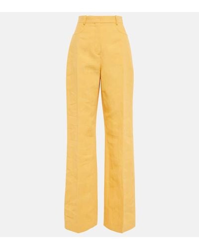 Jacquemus Le Pantalon Sauge Flared Pants - Yellow