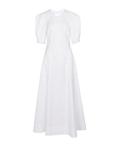 Gabriela Hearst Vestido Corinne de sarga de algodón - Blanco