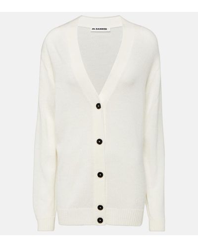 Jil Sander Cardigan aus Wolle - Weiß