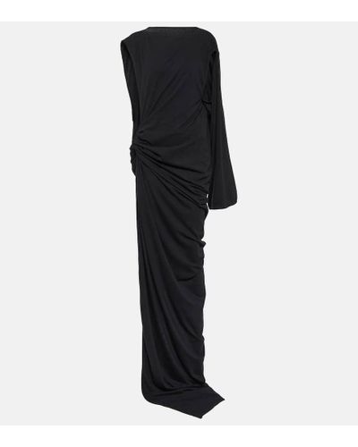 Rick Owens Vestido largo Sphinx de algodon drapeado - Negro