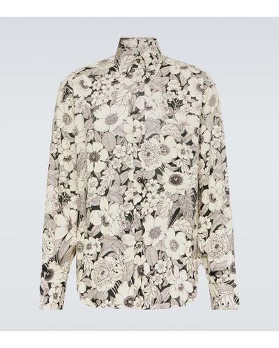 Tom Ford Camicia con stampa floreale - Bianco