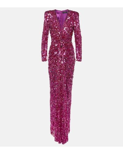 Jenny Packham Gazelle Sequined Gown - Purple