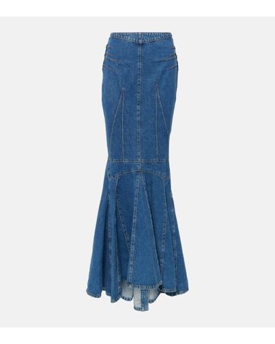 Etro Denim Maxi Skirt - Blue