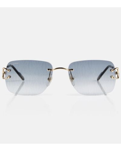 Cartier Rectangular Sunglasses - Blue