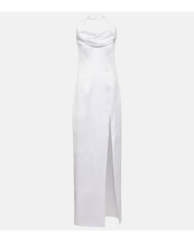 Rasario Bridal Halterneck Satin Gown - White