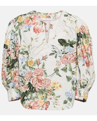 See By Chloé See By Chloe Floral Cotton Blouse - Metallic