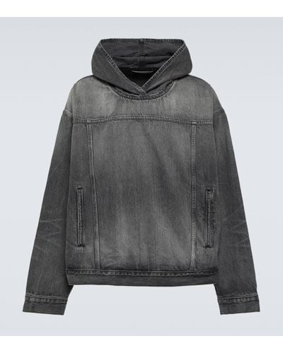 Balenciaga Denim Pullover Jacket - Grey