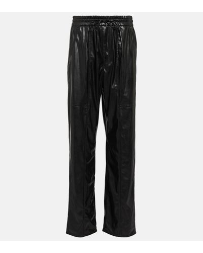 Isabel Marant Brina Faux-leather Straight Trousers - Black