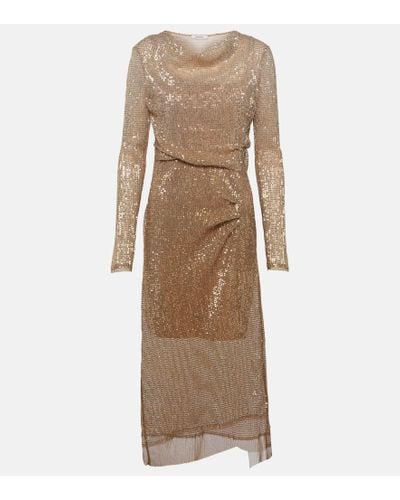 Dorothee Schumacher Shimmering Dreams Sequined Midi Dress - Natural