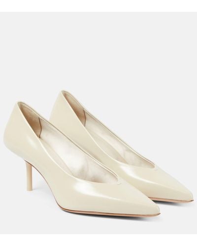 Max Mara Leather Court Shoes - White