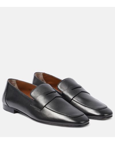 Le Monde Beryl Leather Loafers - Grey