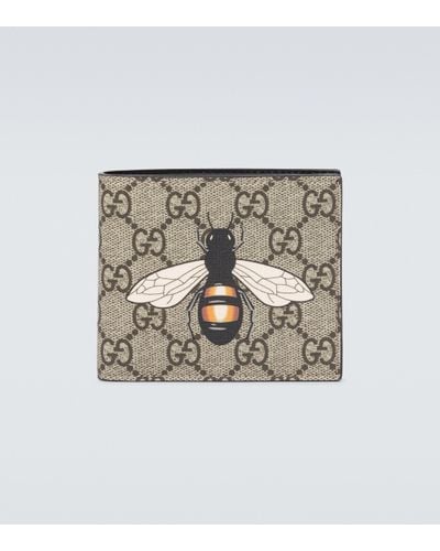 Gucci Bee Print GG Supreme Wallet - Multicolour