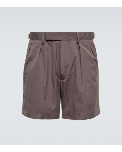 Dries Van Noten Pelmont Cotton Shorts - Gray
