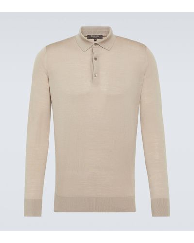 Loro Piana Virgin Wool Polo Jumper - Natural