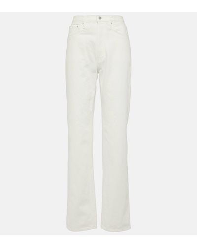 Totême High-rise Straight Jeans - White