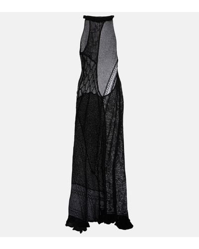 Roberta Einer Halterneck Cotton Gown - Black